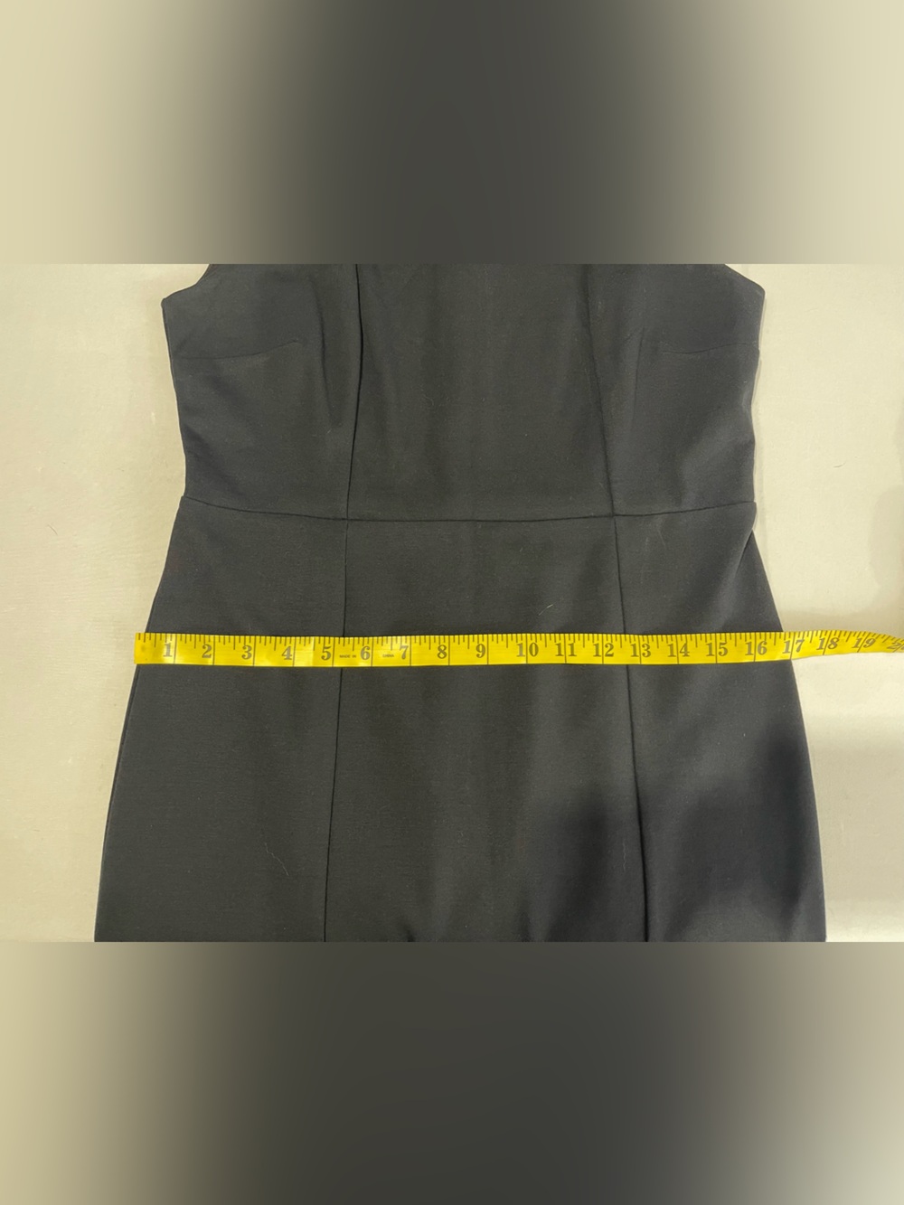 Ann Taylor Black Square Neck Sleeveless Sheath Workwear Funeral Dress Size 8 - Picture 7 of 9